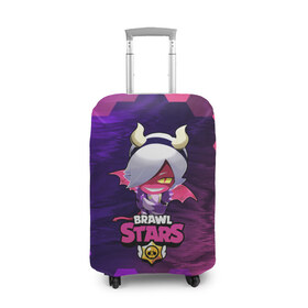 Чехол для чемодана 3D с принтом BRAWL STARS TRIXIE COLETTE в городе Новоалтайск, 86% полиэфир, 14% спандекс | двустороннее нанесение принта, прорези для ручек и колес | brawl | colete | colette | collete | logo | stars | trixi | trixie | бравл | бравла | браво | игра | игры | колетт | колетта | коллет | коллета | лого | логотип | символ | старс | старса | трикси