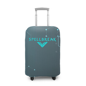 Чехол для чемодана 3D с принтом Spellbreak Hex в городе Новоалтайск, 86% полиэфир, 14% спандекс | двустороннее нанесение принта, прорези для ручек и колес | battle royal | fantasy | game | game spellbreak | hex | logo spellbreak | rpg | spellbreak | боевая магия | боевой маг | игра | игра spellbreak | королевская битва | логотип | логотип spellbreak | магические перчатки | персонажи spellbreak | р
