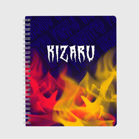 Тетрадь с принтом KIZARU КИЗАРУ в городе Новоалтайск, 100% бумага | 48 листов, плотность листов — 60 г/м2, плотность картонной обложки — 250 г/м2. Листы скреплены сбоку удобной пружинной спиралью. Уголки страниц и обложки скругленные. Цвет линий — светло-серый
 | Тематика изображения на принте: 