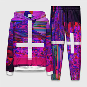 Женский костюм 3D (с толстовкой) с принтом Cross в городе Новоалтайск,  |  | abstraction | color | cross | eye | glitch | neon | vanguard | view | абстракция | авангард | взгляд | глаз | глитч | крест | неон | цвет
