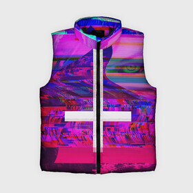 Женский жилет утепленный 3D с принтом Cross в городе Новоалтайск,  |  | abstraction | color | cross | eye | glitch | neon | vanguard | view | абстракция | авангард | взгляд | глаз | глитч | крест | неон | цвет