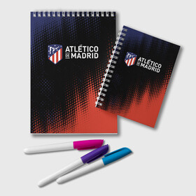 Блокнот с принтом ATLETICO MADRID Атлетико в городе Новоалтайск, 100% бумага | 48 листов, плотность листов — 60 г/м2, плотность картонной обложки — 250 г/м2. Листы скреплены удобной пружинной спиралью. Цвет линий — светло-серый
 | atletico | club | footbal | logo | madrid | атлетико | знак | клуб | логотип | логотипы | мадрид | символ | символы | форма | футбол | футбольная | футбольный