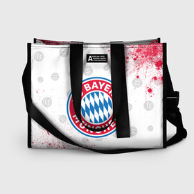 Сумка-шоппер 3D с принтом FC BAYERN БАВАРИЯ в городе Новоалтайск, 100% полиэстер | застегивается на металлическую кнопку; внутренний карман застегивается на молнию. Стенки укреплены специальным мягким материалом, чтобы защитить содержимое от несильных ударов
 | bayern | club | fc | footbal | logo | бавария | знак | клуб | лого | логотип | логотипы | символ | символы | форма | футбол | футбольная | футбольный