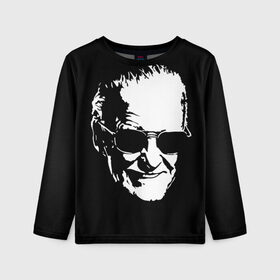 Детский лонгслив 3D с принтом STAN LEE в городе Новоалтайск, 100% полиэстер | длинные рукава, круглый вырез горловины, полуприлегающий силуэт
 | Тематика изображения на принте: marvel | stan lee | марвел | стен ли | стэн ли
