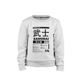 Детский свитшот хлопок с принтом КИБЕРПАНК,SAMURAI,САМУРАЙ, в городе Новоалтайск, 100% хлопок | круглый вырез горловины, эластичные манжеты, пояс и воротник | samurai | бусидо | иероглифы | киберпанк | самурай | символы | сэнгоку дзидай | японский