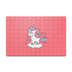 Пазл магнитный 126 элементов с принтом Unicorn в городе Новоалтайск, полимерный материал с магнитным слоем | 126 деталей, размер изделия —  180*270 мм | animal | единорог | животные | звери