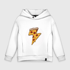 Детское худи Oversize хлопок с принтом PIZZA-HERO в городе Новоалтайск, френч-терри — 70% хлопок, 30% полиэстер. Мягкий теплый начес внутри —100% хлопок | боковые карманы, эластичные манжеты и нижняя кромка, капюшон на магнитной кнопке | Тематика изображения на принте: flash | food | hero | pizza | shaldon | еда | коммиксы | молния | пиццабгерой | фастфуд. | флэш | шелдон