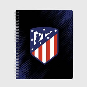 Тетрадь с принтом ATLETICO MADRID Атлетико в городе Новоалтайск, 100% бумага | 48 листов, плотность листов — 60 г/м2, плотность картонной обложки — 250 г/м2. Листы скреплены сбоку удобной пружинной спиралью. Уголки страниц и обложки скругленные. Цвет линий — светло-серый
 | Тематика изображения на принте: 