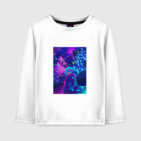 Детский лонгслив хлопок с принтом Anime 10-12 в городе Новоалтайск, 100% хлопок | круглый вырез горловины, полуприлегающий силуэт, длина до линии бедер | Тематика изображения на принте: aesthetic art | art | vaporwave | аниме | мультфильмы