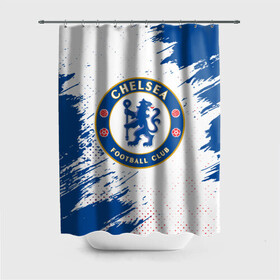 Штора 3D для ванной с принтом CHELSEA F.C. / ЧЕЛСИ в городе Новоалтайск, 100% полиэстер | плотность материала — 100 г/м2. Стандартный размер — 146 см х 180 см. По верхнему краю — пластиковые люверсы для креплений. В комплекте 10 пластиковых колец | chelsea | club | footbal | logo | знак | клуб | логотип | логотипы | символ | символы | форма | футбол | футбольная | футбольный | челси