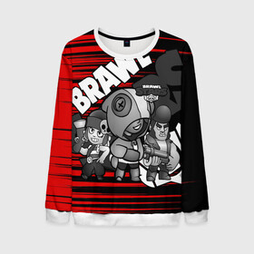 Мужской свитшот 3D с принтом BRAWL STARS в городе Новоалтайск, 100% полиэстер с мягким внутренним слоем | круглый вырез горловины, мягкая резинка на манжетах и поясе, свободная посадка по фигуре | 8 bit | bea | bib | brawl stars | crow | leon | max | nita | sally leon | shark | акула | биа | биби | бравл старс | ворон | игра | леон | макс | нита | оборотень | салли леон | сэлли леон | шарк