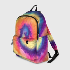 Рюкзак 3D с принтом TIE-DYE MULTICOLOR в городе Новоалтайск, 100% полиэстер | лямки с регулируемой длиной, сверху петелька, чтобы рюкзак можно было повесить на вешалку. Основное отделение закрывается на молнию, как и внешний карман. Внутри два дополнительных кармана, один из которых закрывается на молнию. По бокам два дополнительных кармашка | dye | multicolor | tie | trend | акварель | брызги | градиент | дай | колор | краски | красочная | мульти | потёки | пятна | радуга | радужная | тай | тайдай | текстура | тренд | хиппи