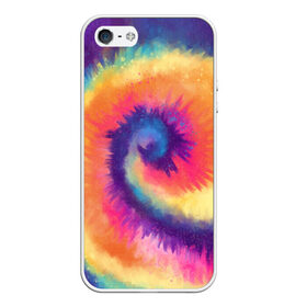 Чехол для iPhone 5/5S матовый с принтом TIE-DYE MULTICOLOR в городе Новоалтайск, Силикон | Область печати: задняя сторона чехла, без боковых панелей | Тематика изображения на принте: dye | multicolor | tie | trend | акварель | брызги | градиент | дай | колор | краски | красочная | мульти | потёки | пятна | радуга | радужная | тай | тайдай | текстура | тренд | хиппи