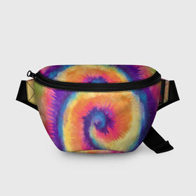Поясная сумка 3D с принтом TIE-DYE MULTICOLOR в городе Новоалтайск, 100% полиэстер | плотная ткань, ремень с регулируемой длиной, внутри несколько карманов для мелочей, основное отделение и карман с обратной стороны сумки застегиваются на молнию | dye | multicolor | tie | trend | акварель | брызги | градиент | дай | колор | краски | красочная | мульти | потёки | пятна | радуга | радужная | тай | тайдай | текстура | тренд | хиппи