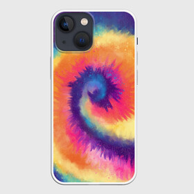 Чехол для iPhone 13 mini с принтом TIE DYE MULTICOLOR в городе Новоалтайск,  |  | Тематика изображения на принте: dye | multicolor | tie | trend | акварель | брызги | градиент | дай | колор | краски | красочная | мульти | потёки | пятна | радуга | радужная | тай | тайдай | текстура | тренд | хиппи