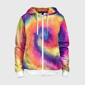 Детская толстовка 3D на молнии с принтом TIE-DYE MULTICOLOR в городе Новоалтайск, 100% полиэстер |  манжеты и пояс оформлены широкой мягкой резинкой, двухслойный капюшон со шнурком для регулировки, спереди карманы и застежка-молния
 | dye | multicolor | tie | trend | акварель | брызги | градиент | дай | колор | краски | красочная | мульти | потёки | пятна | радуга | радужная | тай | тайдай | текстура | тренд | хиппи
