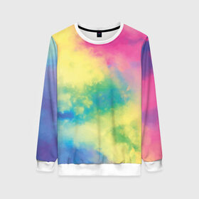 Женский свитшот 3D с принтом Tie-Dye в городе Новоалтайск, 100% полиэстер с мягким внутренним слоем | круглый вырез горловины, мягкая резинка на манжетах и поясе, свободная посадка по фигуре | dye | multicolor | tie | trend | акварель | брызги | градиент | дай | колор | краски | красочная | мульти | потёки | пятна | радуга | радужная | тай | тайдай | текстура | тренд | хиппи