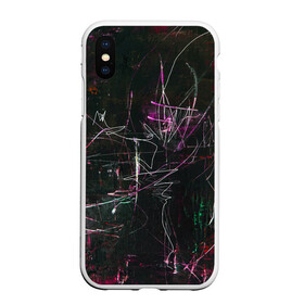 Чехол для iPhone XS Max матовый с принтом Doter в городе Новоалтайск, Силикон | Область печати: задняя сторона чехла, без боковых панелей | Тематика изображения на принте: abstraction | lines | paint | spots | stains | абстракция | краска | линии | пятна | разводы