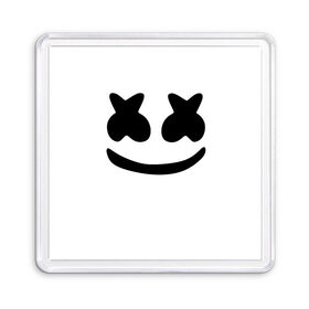 Магнит 55*55 с принтом MARSHMELLO в городе Новоалтайск, Пластик | Размер: 65*65 мм; Размер печати: 55*55 мм | fortnite | marshmallo | marshmallow | marshmello | marshmellow | маршмелло | маршмеллоу | розы | фортнайт