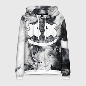 Мужская толстовка 3D с принтом MARSHMELLO в городе Новоалтайск, 100% полиэстер | двухслойный капюшон со шнурком для регулировки, мягкие манжеты на рукавах и по низу толстовки, спереди карман-кенгуру с мягким внутренним слоем. | fortnite | marshmallo | marshmallow | marshmello | marshmellow | маршмелло | маршмеллоу | розы | фортнайт