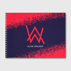 Альбом для рисования с принтом ALAN WALKER АЛАН УОКЕР в городе Новоалтайск, 100% бумага
 | матовая бумага, плотность 200 мг. | Тематика изображения на принте: alan | faded | house | logo | music | walker | алан | вокер | волкер | диджей | лого | логотип | логотипы | музыка | музыкант | символ | символы | танцеальная | уокер | хаус | электронная