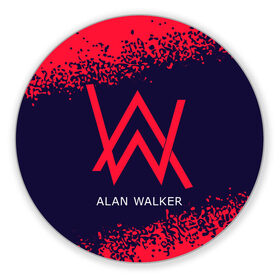 Коврик для мышки круглый с принтом ALAN WALKER / АЛАН УОКЕР в городе Новоалтайск, резина и полиэстер | круглая форма, изображение наносится на всю лицевую часть | alan | faded | house | logo | music | walker | алан | вокер | волкер | диджей | лого | логотип | логотипы | музыка | музыкант | символ | символы | танцеальная | уокер | хаус | электронная
