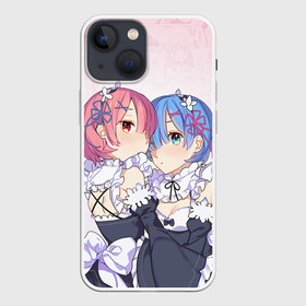 Чехол для iPhone 13 mini с принтом Re:Zero, Рам и Рем в городе Новоалтайск,  |  | Тематика изображения на принте: ram | re zero | re:zero | re:zero starting life in another world | re:zero жизнь с нуля в альтернативном мире | rem | аниме | жизнь с нуля в другом мире | манга | рам и рем