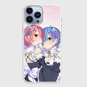 Чехол для iPhone 13 Pro Max с принтом Re:Zero, Рам и Рем в городе Новоалтайск,  |  | Тематика изображения на принте: ram | re zero | re:zero | re:zero starting life in another world | re:zero жизнь с нуля в альтернативном мире | rem | аниме | жизнь с нуля в другом мире | манга | рам и рем