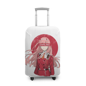 Чехол для чемодана 3D с принтом ZeroTwo (Darling in the Franx) в городе Новоалтайск, 86% полиэфир, 14% спандекс | двустороннее нанесение принта, прорези для ручек и колес | 002 | ahegao | anime | darling | franx | franxx | girl | girls | in | senpai | the | two | waifu | zero | zerotwo | аниме | ахегао | вайфу | девушка | семпай | сенпай | тян