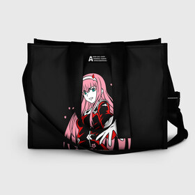 Сумка-шоппер 3D с принтом ZeroTwo (Darling in the Franx) в городе Новоалтайск, 100% полиэстер | застегивается на металлическую кнопку; внутренний карман застегивается на молнию. Стенки укреплены специальным мягким материалом, чтобы защитить содержимое от несильных ударов
 | 002 | 02 | ahegao | anime | darling | franx | franxx | girl | girls | in | senpai | the | two | waifu | zero | zerotwo | аниме | ахегао | вайфу | девушка | семпай | сенпай | тян