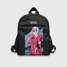 Детский рюкзак 3D с принтом Zero Two in costume в городе Новоалтайск, 100% полиэстер | лямки с регулируемой длиной, сверху петелька, чтобы рюкзак можно было повесить на вешалку. Основное отделение закрывается на молнию, как и внешний карман. Внутри дополнительный карман. По бокам два дополнительных кармашка | Тематика изображения на принте: 002 | 02 | ahegao | anime | darling | franx | franxx | girl | girls | in | senpai | the | two | waifu | zero | zerotwo | аниме | ахегао | вайфу | девушка | семпай | сенпай | тян