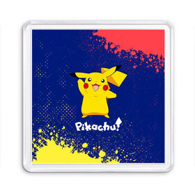 Магнит 55*55 с принтом ПИКАЧУ / PIKACHU в городе Новоалтайск, Пластик | Размер: 65*65 мм; Размер печати: 55*55 мм | anime | manga | pikachu | pokemon | pokemons | аниме | детектив | кино | манга | мультфилтфильм | муьлт | пикачу | покемон | покемоны | фильм