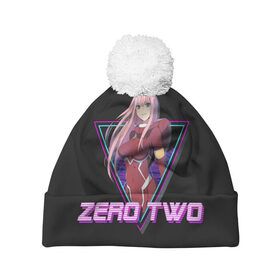 Шапка 3D c помпоном с принтом ZeroTwo (Darling in the Franx) в городе Новоалтайск, 100% полиэстер | универсальный размер, печать по всей поверхности изделия | 002 | 02 | ahegao | anime | darling | franx | franxx | girl | girls | in | senpai | the | two | waifu | zero | zerotwo | аниме | ахегао | вайфу | девушка | семпай | сенпай | тян