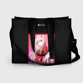 Сумка-шоппер 3D с принтом ZeroTwo (Darling in the Franx) в городе Новоалтайск, 100% полиэстер | застегивается на металлическую кнопку; внутренний карман застегивается на молнию. Стенки укреплены специальным мягким материалом, чтобы защитить содержимое от несильных ударов
 | 002 | 02 | ahegao | anime | darling | franx | franxx | girl | girls | in | senpai | the | two | waifu | zero | zerotwo | аниме | ахегао | вайфу | девушка | семпай | сенпай | тян