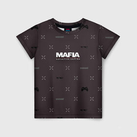Детская футболка 3D с принтом Mafia Definitive Edition в городе Новоалтайск, 100% гипоаллергенный полиэфир | прямой крой, круглый вырез горловины, длина до линии бедер, чуть спущенное плечо, ткань немного тянется | city | definitive | edition | heaven | lost | mafia | mlg | of | the | tommy | игра | лого | мафия | трилогия