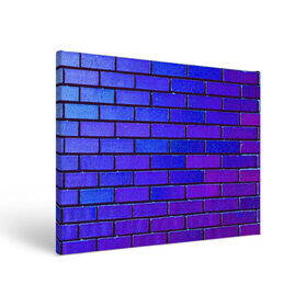 Холст прямоугольный с принтом Brick в городе Новоалтайск, 100% ПВХ |  | blue | brick | purple | texture | wall | кирпич | кирпичный | синий | стена | текстура | фиолетовый
