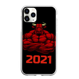 Чехол для iPhone 11 Pro Max матовый с принтом Год быка в городе Новоалтайск, Силикон |  | Тематика изображения на принте: бык | год быка | гороскоп | здоровый бык | красный бык | мускулы