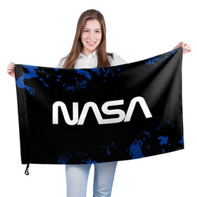 Флаг 3D с принтом NASA / НАСА в городе Новоалтайск, 100% полиэстер | плотность ткани — 95 г/м2, размер — 67 х 109 см. Принт наносится с одной стороны | galaxy | man | nasa | planet | planets | space | spaceman | spacex | star | stars | univerce | yfcf | астронавт | вселенная | галактика | галактики | звезда | звезды | космонавт | космонавты | космос | луна | наса | планета | планеты | тфыф