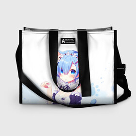 Сумка-шоппер 3D с принтом ReZero Рем в городе Новоалтайск, 100% полиэстер | застегивается на металлическую кнопку; внутренний карман застегивается на молнию. Стенки укреплены специальным мягким материалом, чтобы защитить содержимое от несильных ударов
 | re zero | re:zero | re:zero starting life in another world | re:zero жизнь с нуля в альтернативном мире | rem | аниме | жизнь с нуля в другом мире | манга | рем