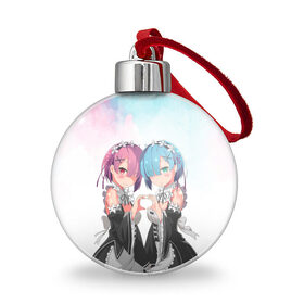 Ёлочный шар с принтом Re:Zero, Рам и Рем в городе Новоалтайск, Пластик | Диаметр: 77 мм | ram | re zero | re:zero | re:zero starting life in another world | re:zero жизнь с нуля в альтернативном мире | rem | аниме | жизнь с нуля в другом мире | манга | рам и рем