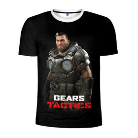 Мужская футболка 3D спортивная с принтом GEARS TACTICS в городе Новоалтайск, 100% полиэстер с улучшенными характеристиками | приталенный силуэт, круглая горловина, широкие плечи, сужается к линии бедра | action | game gears tactics | gears tactics | gears tactics xbox | xbox | битва gears tactics | воин | гирс тактикс | игра | игра gears tactics | иксбокс | логотип | механизмы тактики | оружие | персонажи gears tactics | солдат | сражение | ч