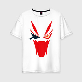 Женская футболка хлопок Oversize с принтом KILL LA KILL в городе Новоалтайск, 100% хлопок | свободный крой, круглый ворот, спущенный рукав, длина до линии бедер
 | anime | kill la kill | manga | аниме | демон | кил ла кил | круши кромсай | манга | убей или умри