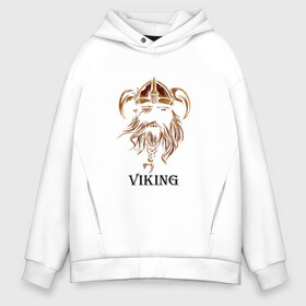 Мужское худи Oversize хлопок с принтом Viking в городе Новоалтайск, френч-терри — 70% хлопок, 30% полиэстер. Мягкий теплый начес внутри —100% хлопок | боковые карманы, эластичные манжеты и нижняя кромка, капюшон на магнитной кнопке | bandage | beard | helmet | борода | повязка | усы | шлем