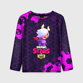 Детский лонгслив 3D с принтом BRAWL STARS TRIXIE COLETTE в городе Новоалтайск, 100% полиэстер | длинные рукава, круглый вырез горловины, полуприлегающий силуэт
 | brawl | colete | colette | collete | logo | stars | trixi | trixie | бравл | бравла | браво | игра | игры | колетт | колетта | коллет | коллета | лого | логотип | символ | старс | старса | трикси