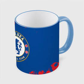 Кружка с принтом CHELSEA F.C. / ЧЕЛСИ в городе Новоалтайск, керамика | ёмкость 330 мл | chelsea | club | footbal | logo | знак | клуб | логотип | логотипы | символ | символы | форма | футбол | футбольная | футбольный | челси