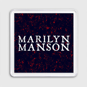 Магнит 55*55 с принтом MARILYN MANSON / М. МЭНСОН в городе Новоалтайск, Пластик | Размер: 65*65 мм; Размер печати: 55*55 мм | Тематика изображения на принте: logo | manson | marilyn | music | rock | группа | лого | логотип | логотипы | менсон | мерилин | мерлин | музыка | мэнсон | мэрилин | рок | символ