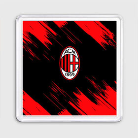 Магнит 55*55 с принтом AC MILAN. в городе Новоалтайск, Пластик | Размер: 65*65 мм; Размер печати: 55*55 мм | Тематика изображения на принте: fc | football | football club | milan | sport | милан | спорт | спортивные | униформа | фирменные цвета | фк | футбол | футбольный клуб