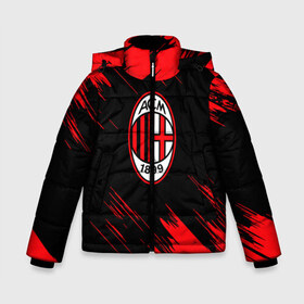 Зимняя куртка для мальчиков 3D с принтом AC MILAN в городе Новоалтайск, ткань верха — 100% полиэстер; подклад — 100% полиэстер, утеплитель — 100% полиэстер | длина ниже бедра, удлиненная спинка, воротник стойка и отстегивающийся капюшон. Есть боковые карманы с листочкой на кнопках, утяжки по низу изделия и внутренний карман на молнии. 

Предусмотрены светоотражающий принт на спинке, радужный светоотражающий элемент на пуллере молнии и на резинке для утяжки | fc | football | football club | milan | sport | милан | спорт | спортивные | униформа | фирменные цвета | фк | футбол | футбольный клуб