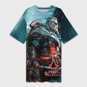 Платье-футболка 3D с принтом Valhalla в городе Новоалтайск,  |  | ubisoft | valhalla | асасин | асасси крид | ассасин | вальгала | вальхала | юбисофт
