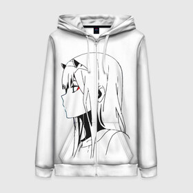 Женская толстовка 3D на молнии с принтом ZeroTwo (Darling in the Franx) в городе Новоалтайск, 100% полиэстер | длина до линии бедра, манжеты и пояс оформлены мягкой тканевой резинкой, двухслойный капюшон со шнурком для регулировки, спереди молния, по бокам два кармана | 002 | 02 | ahegao | anime | darling | franx | franxx | girl | girls | in | senpai | the | two | waifu | zero | zerotwo | аниме | ахегао | вайфу | девушка | семпай | сенпай | тян